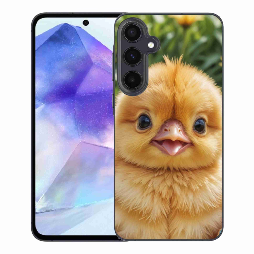 Gelový kryt mmCase na Samsung Galaxy A55 5G - veselé kuřátko