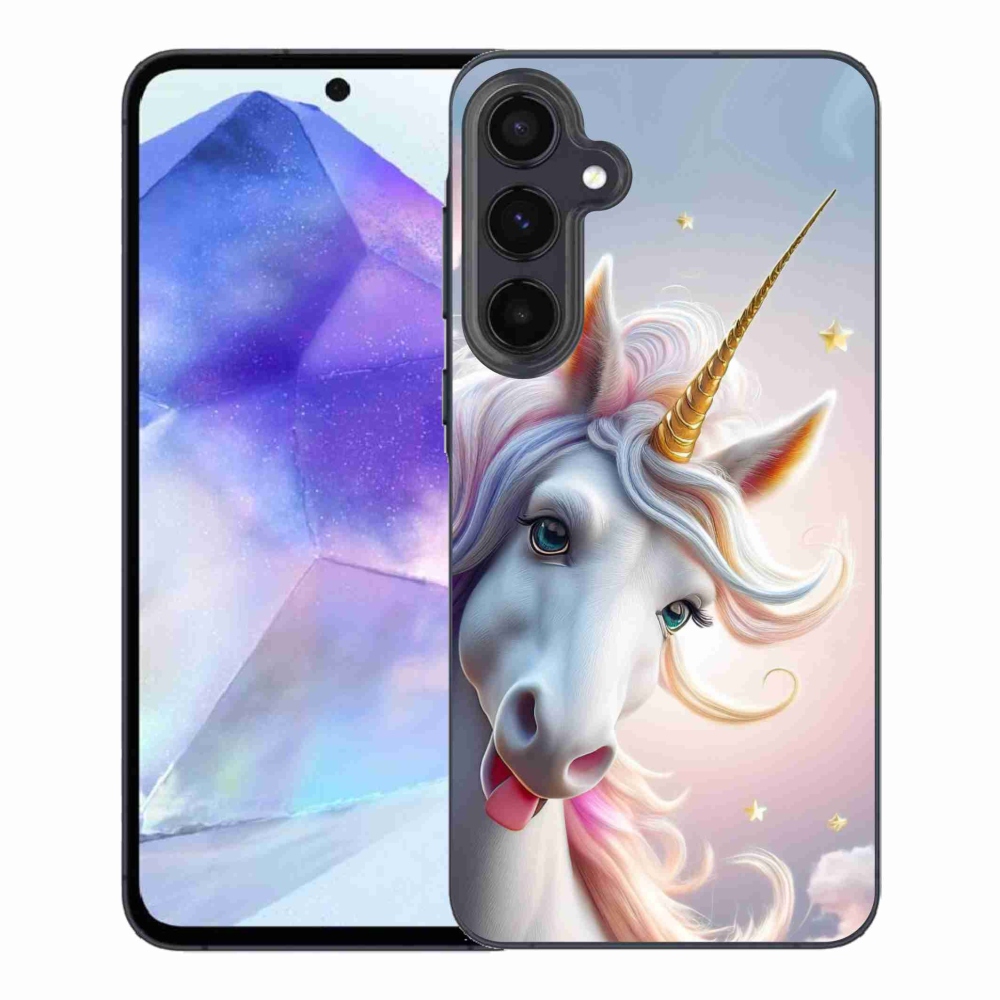 Gelový kryt mmCase na Samsung Galaxy A55 5G - veselý jednorožec