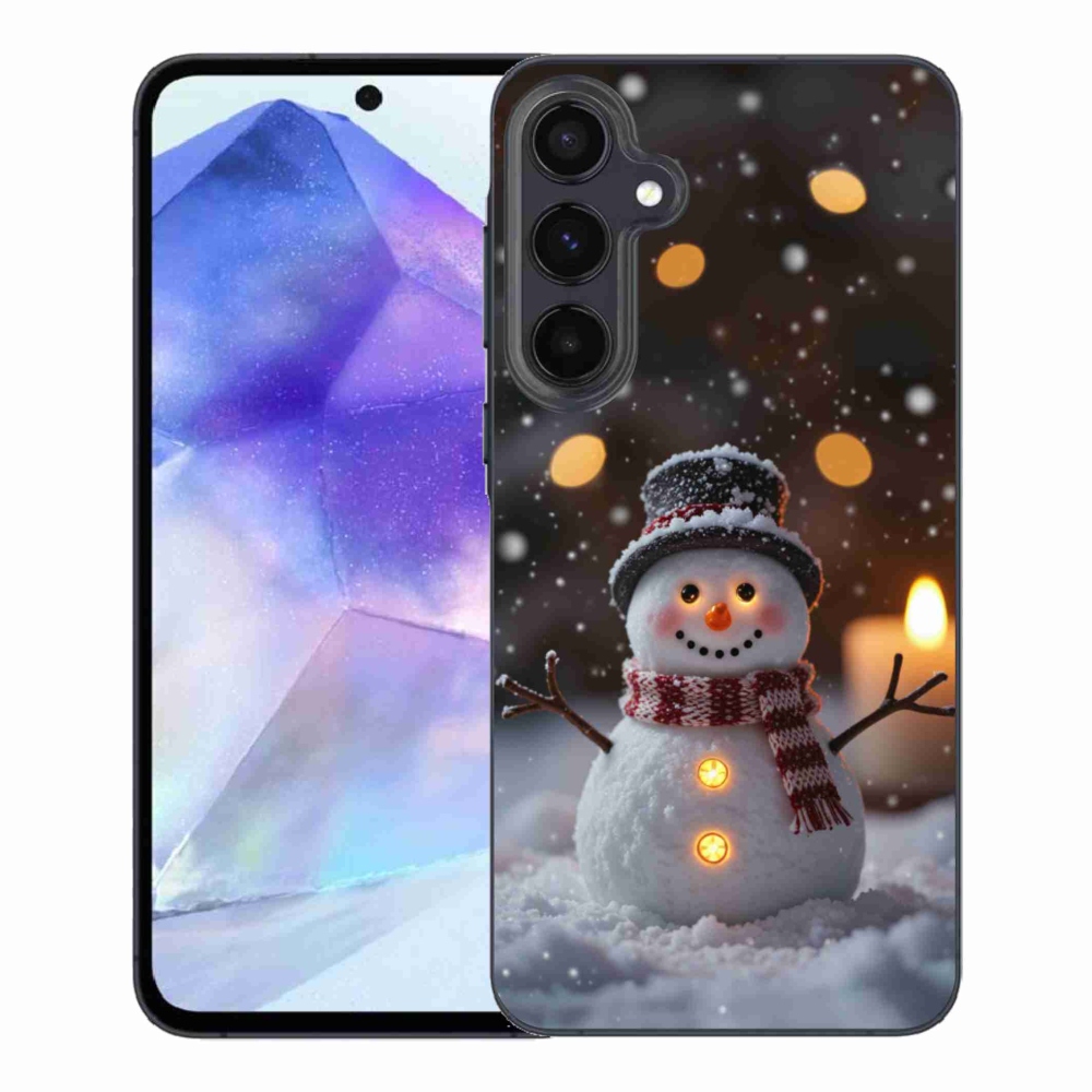 Gelový kryt mmCase na Samsung Galaxy A55 5G - veselý sněhulák