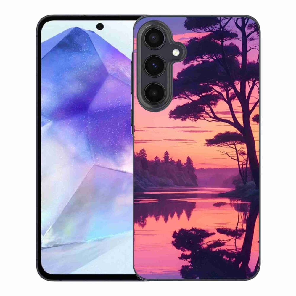 Gelový kryt mmCase na Samsung Galaxy A55 5G - západ slunce nad jezerem