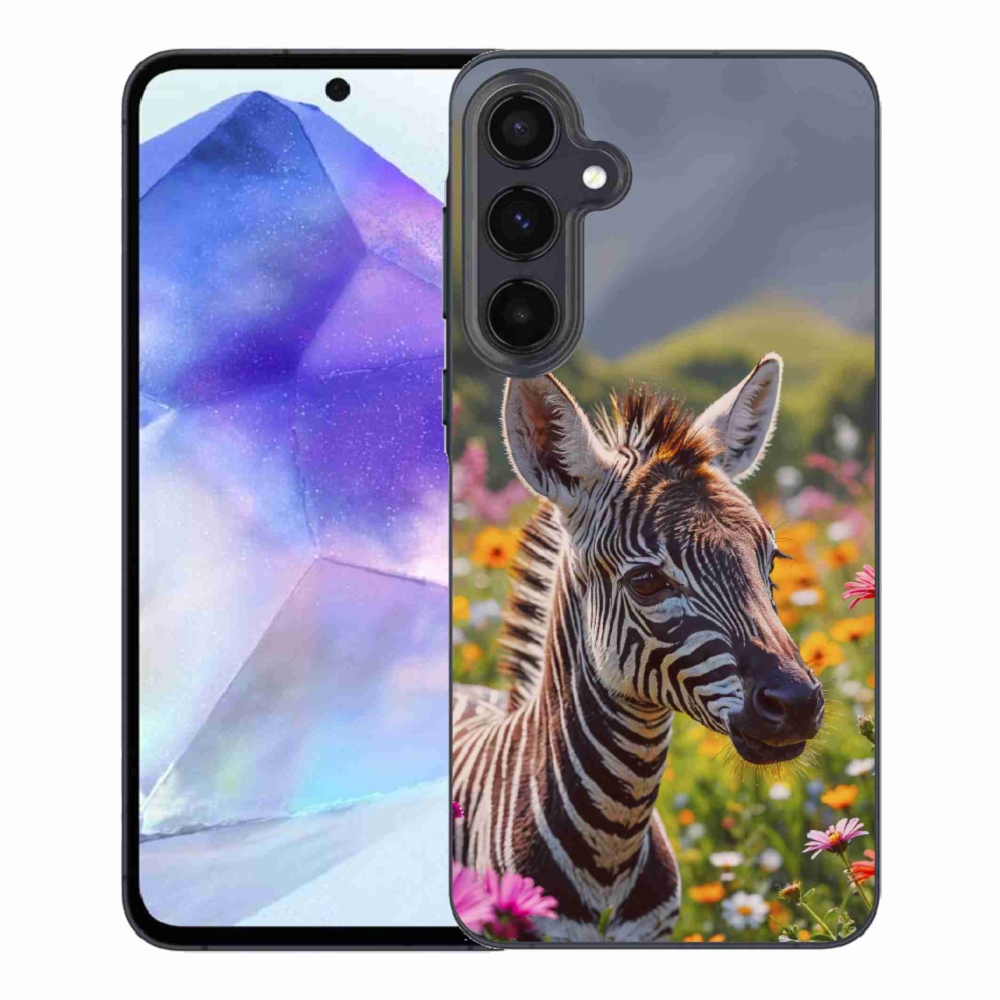 Gelový kryt mmCase na Samsung Galaxy A55 5G - zebra na louce