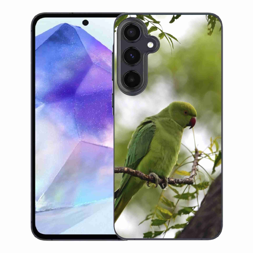 Gelový kryt mmCase na Samsung Galaxy A55 5G - zelený papoušek