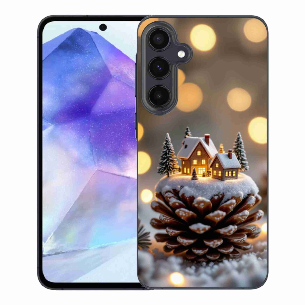 Gelový kryt mmCase na Samsung Galaxy A55 5G - zimní vesnička