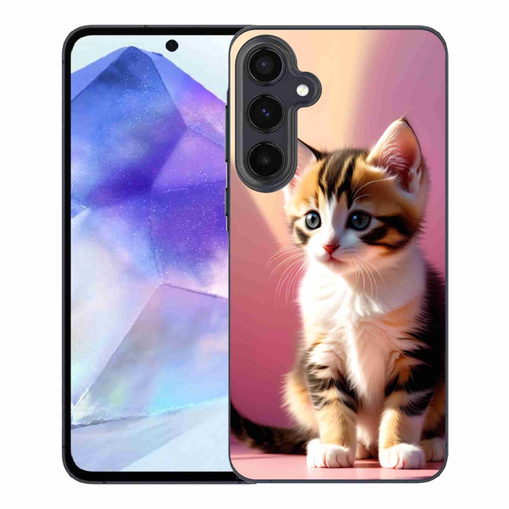 Gelový kryt mmCase na Samsung Galaxy A55 5G - zvědavé kotě 2