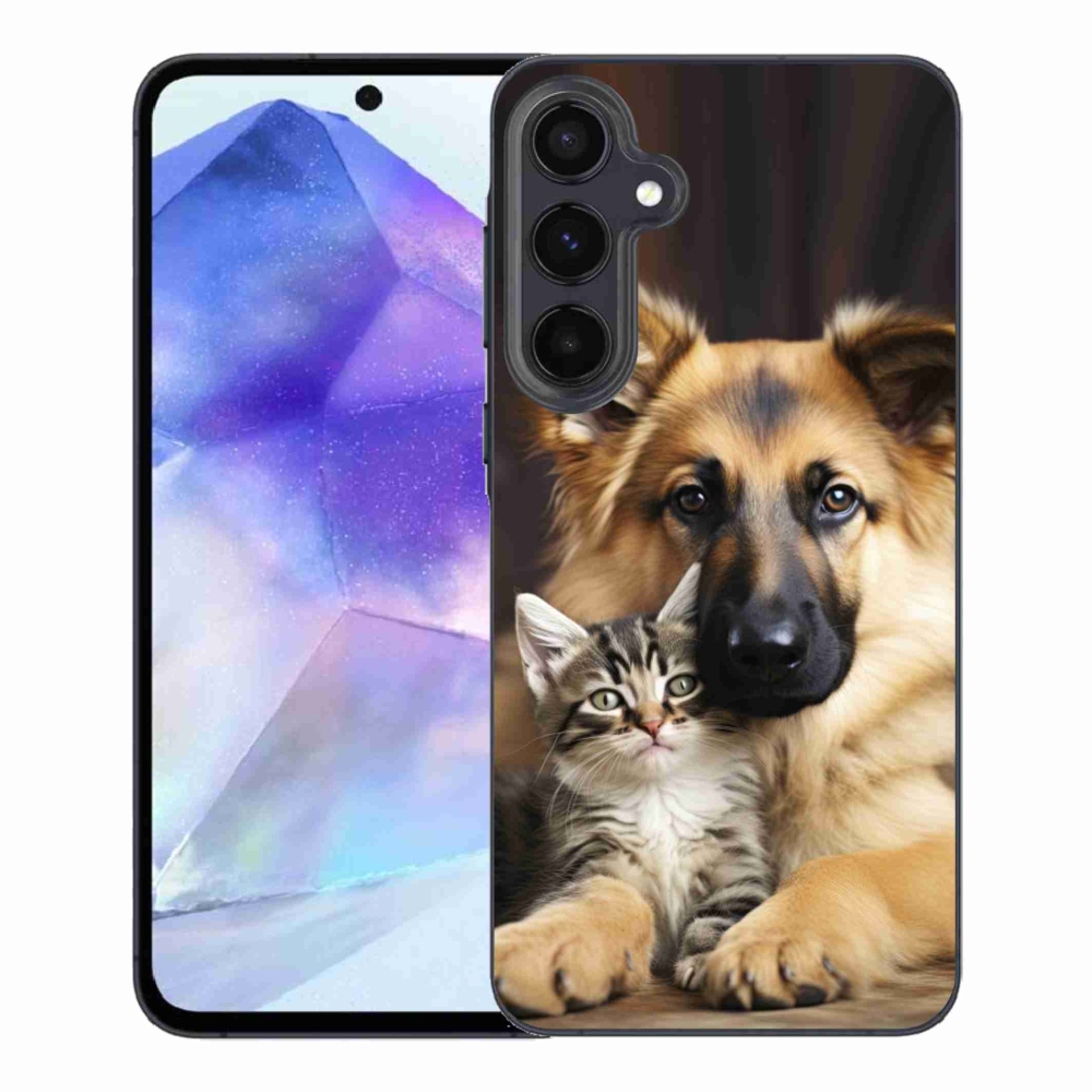 Gelový kryt mmCase na Samsung Galaxy A55 5G - zvířecí přátelství