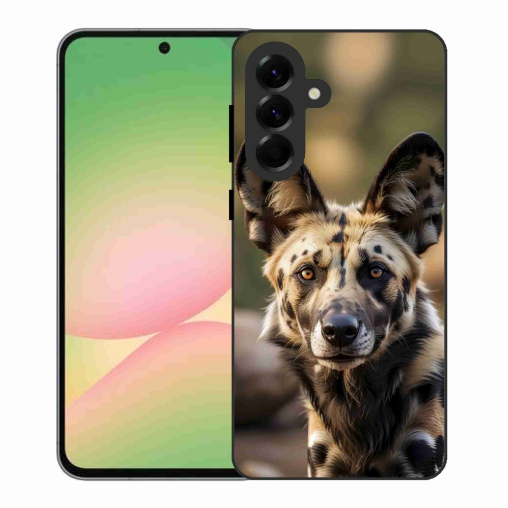 Gelový kryt mmCase na Samsung Galaxy A56 5G - africký divoký pes