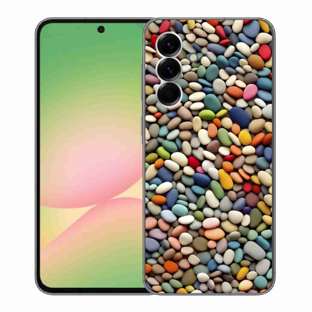 Gelový kryt mmCase na Samsung Galaxy A56 5G - barevné kamínky 2