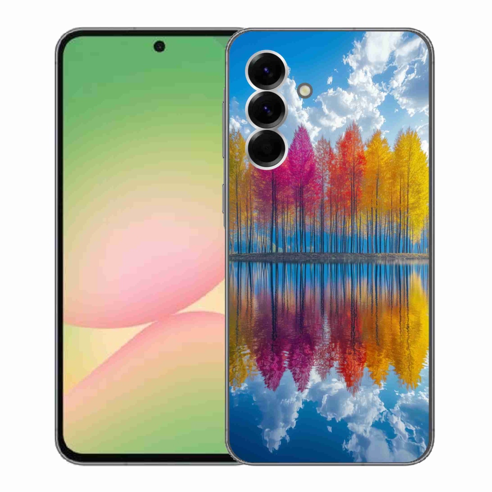 Gelový kryt mmCase na Samsung Galaxy A56 5G - barevné stromy