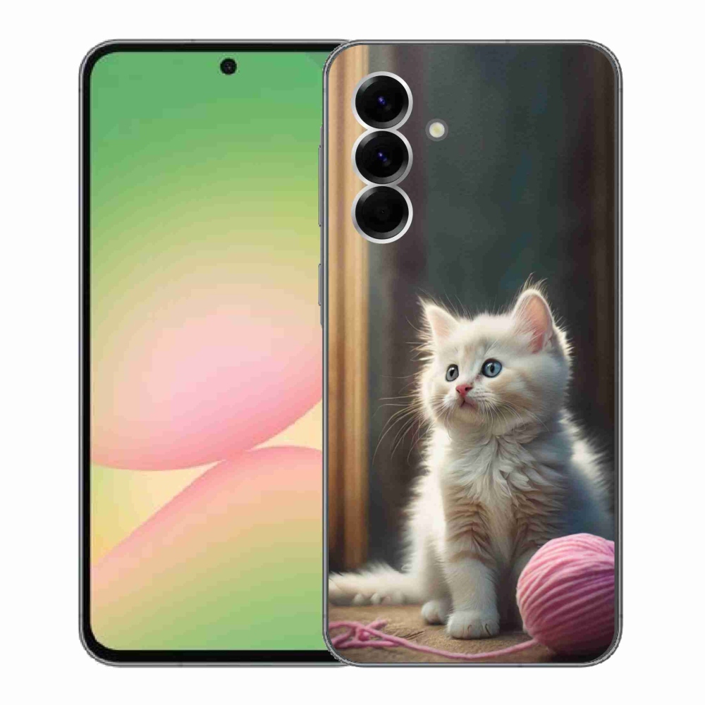 Gelový kryt mmCase na Samsung Galaxy A56 5G - bílé kotě 2