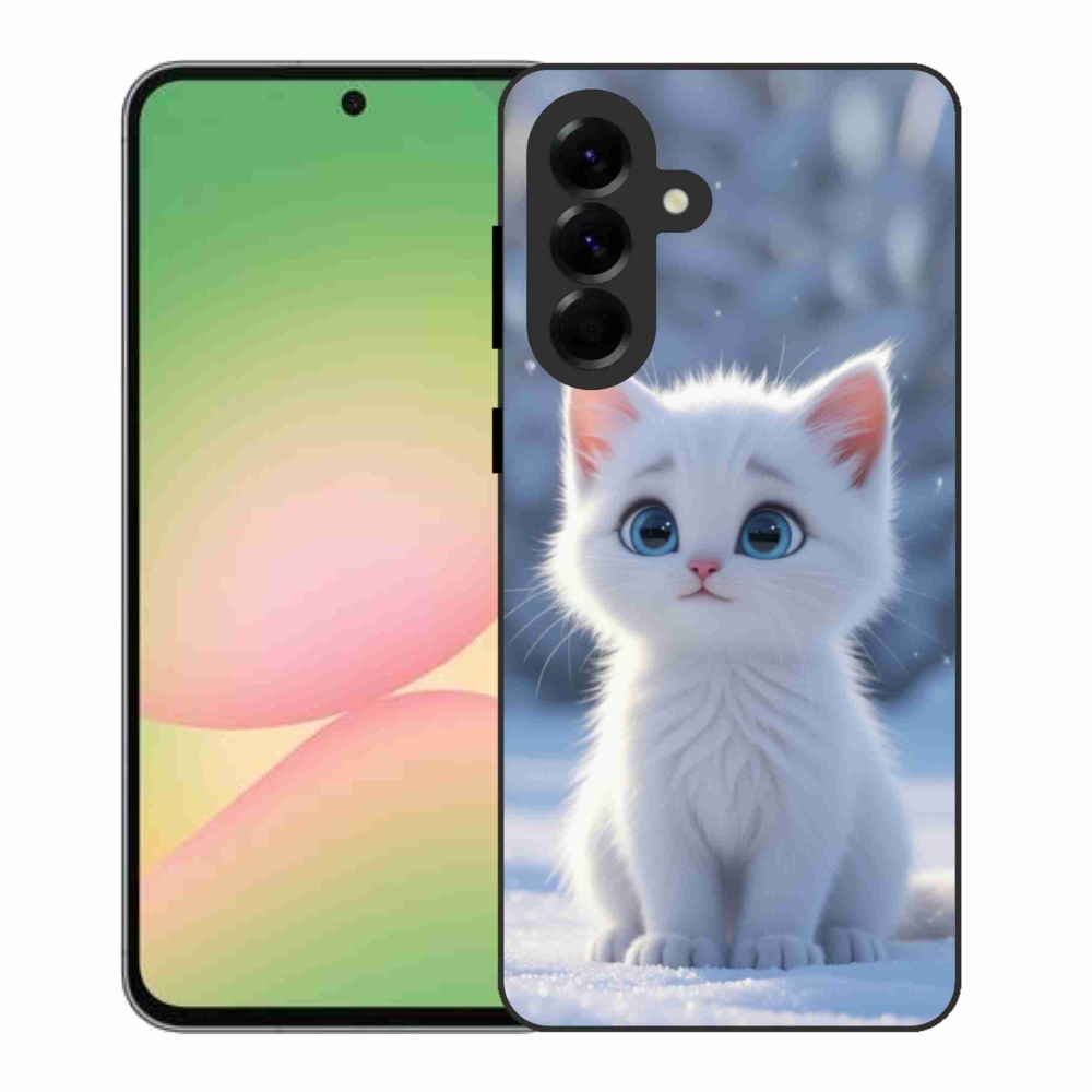 Gelový kryt mmCase na Samsung Galaxy A56 5G - bílé kotě 3