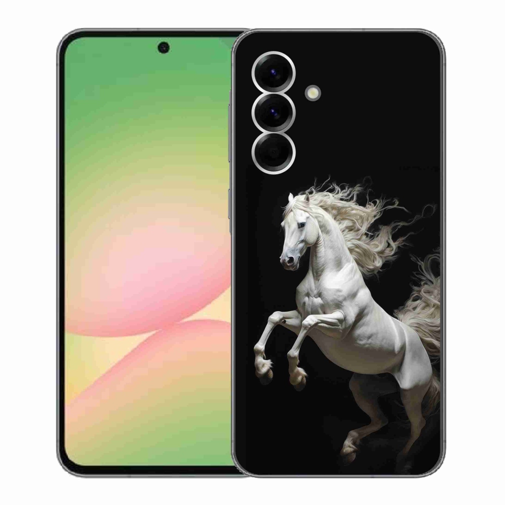 Gelový kryt mmCase na Samsung Galaxy A56 5G - bílý kůň 4