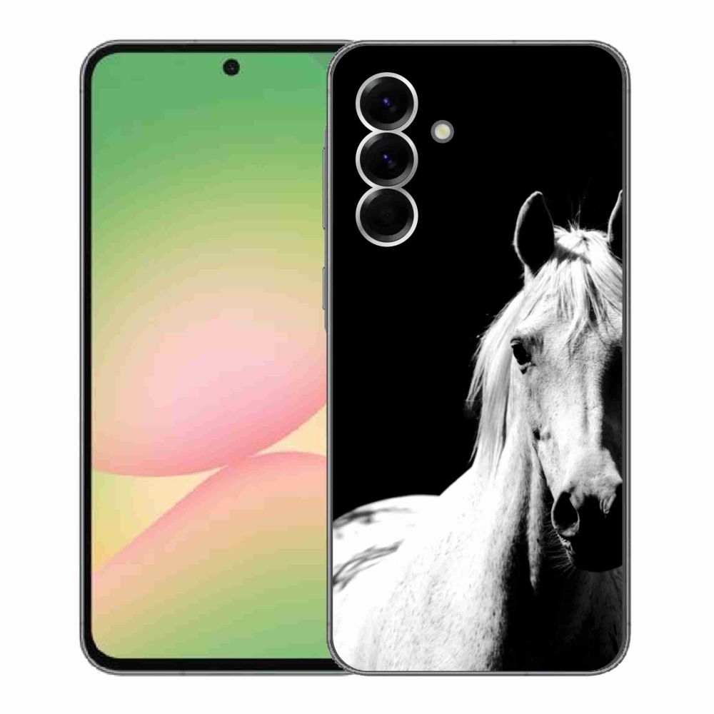 Gelový kryt mmCase na Samsung Galaxy A56 5G - bílý kůň 5