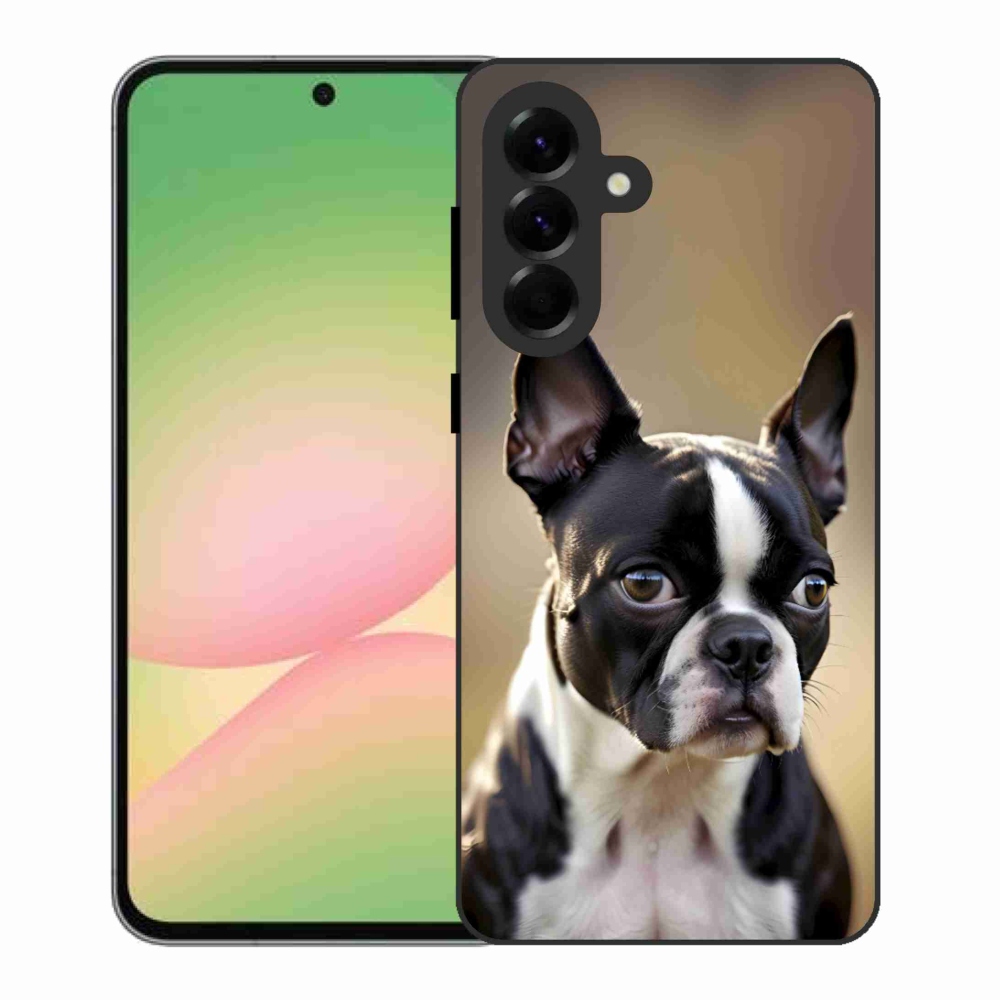 Gelový kryt mmCase na Samsung Galaxy A56 5G - bostonský teriér