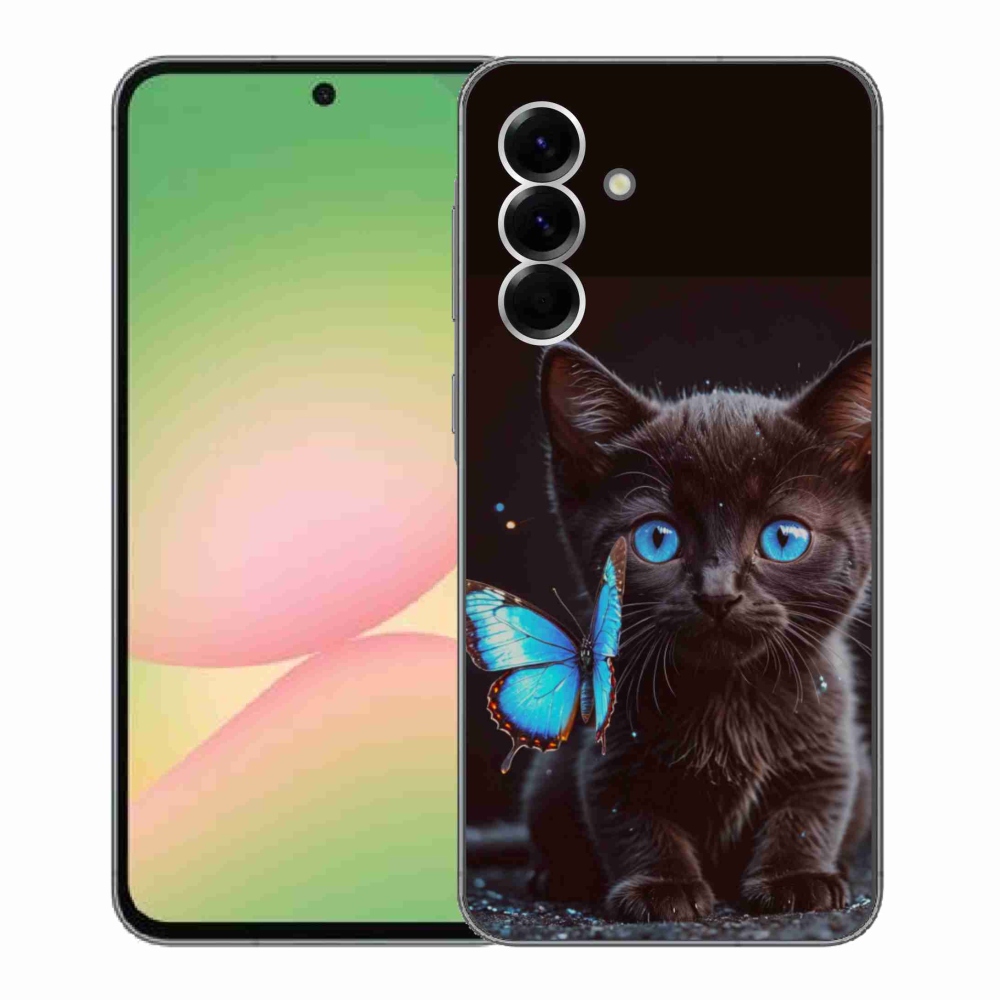 Gelový kryt mmCase na Samsung Galaxy A56 5G - černé kotě 3