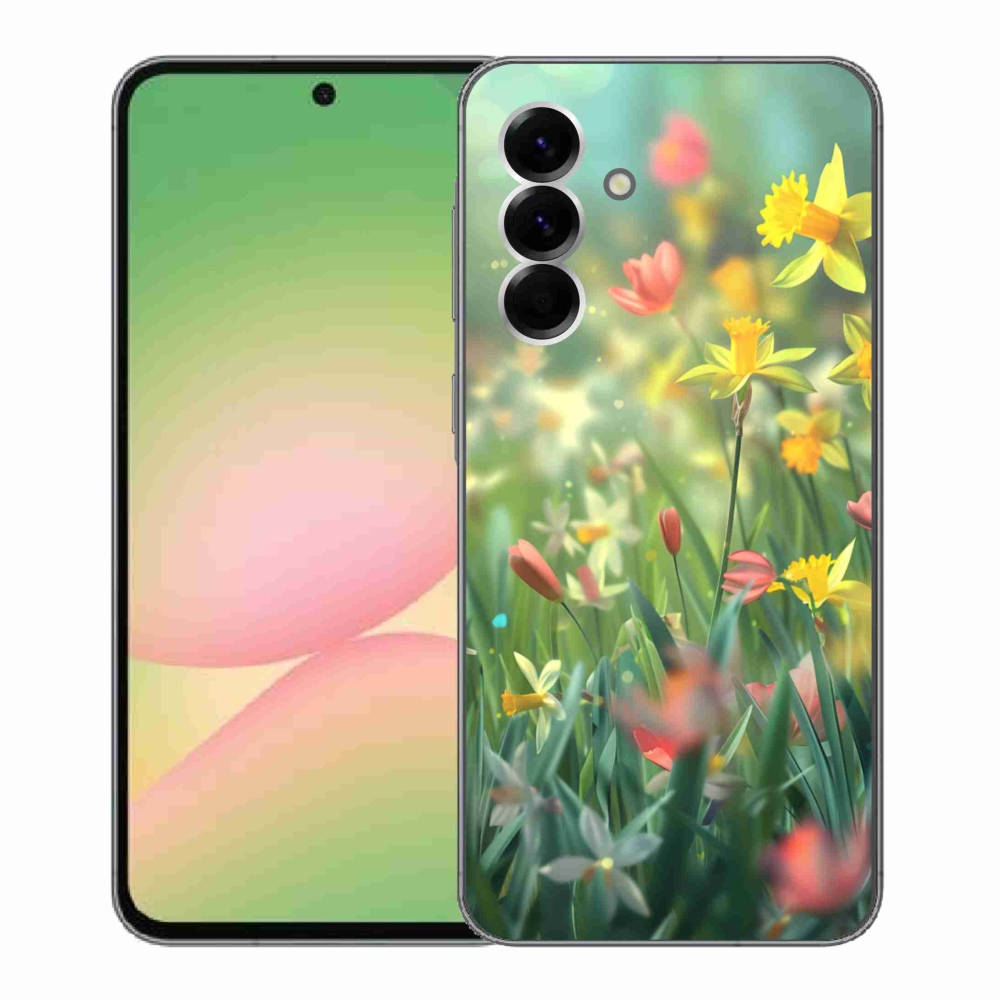 Gelový kryt mmCase na Samsung Galaxy A56 5G - jarní květy