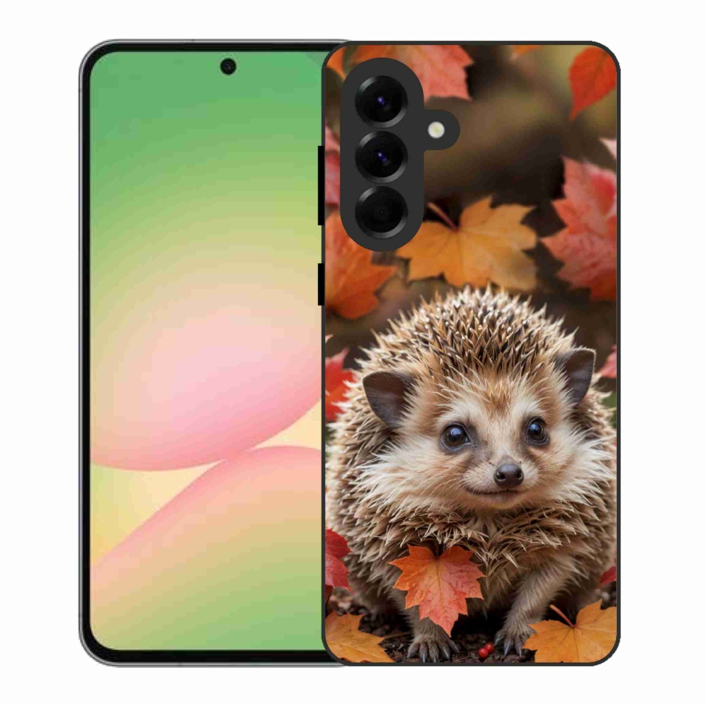 Gelový kryt mmCase na Samsung Galaxy A56 5G - ježek v listí