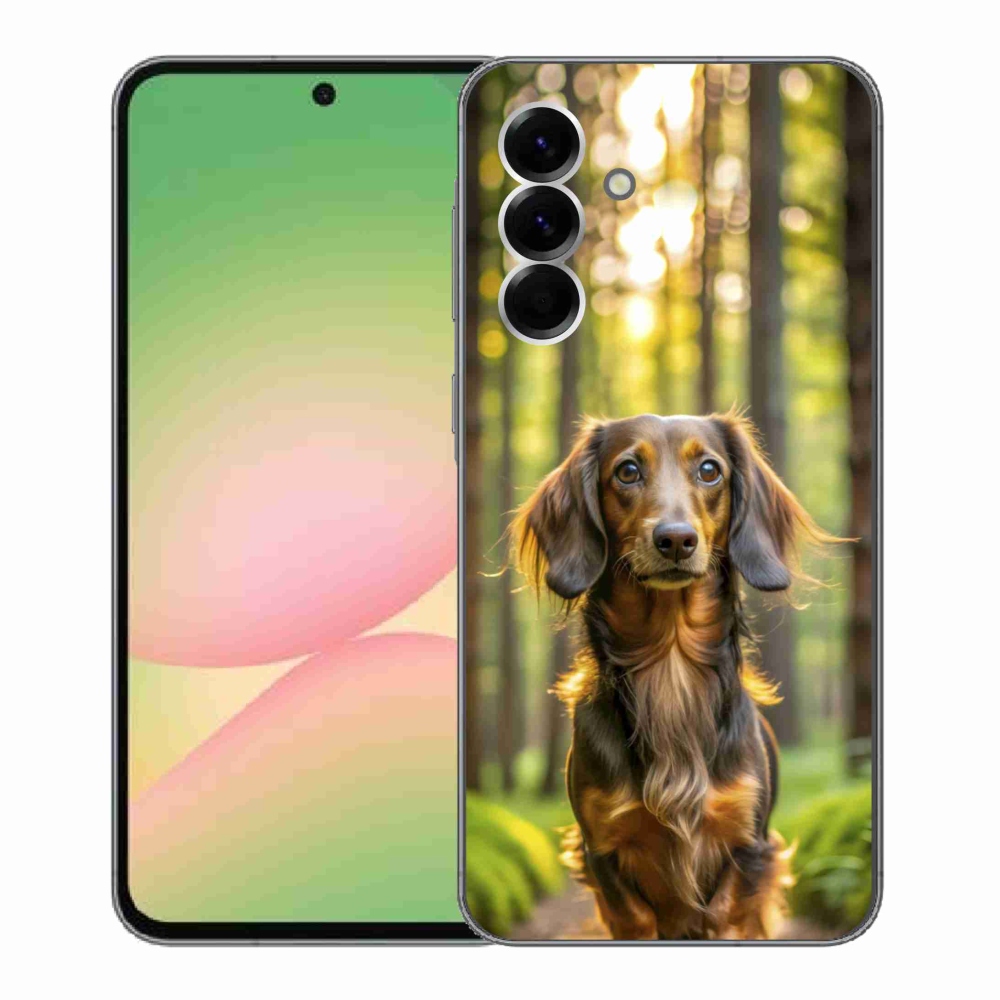 Gelový kryt mmCase na Samsung Galaxy A56 5G - jezevčík 4