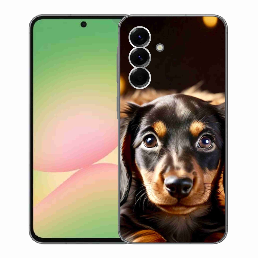 Gelový kryt mmCase na Samsung Galaxy A56 5G - jezevčík