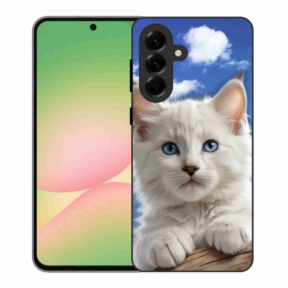 Gelový kryt mmCase na Samsung Galaxy A56 5G - kotě a oblaka