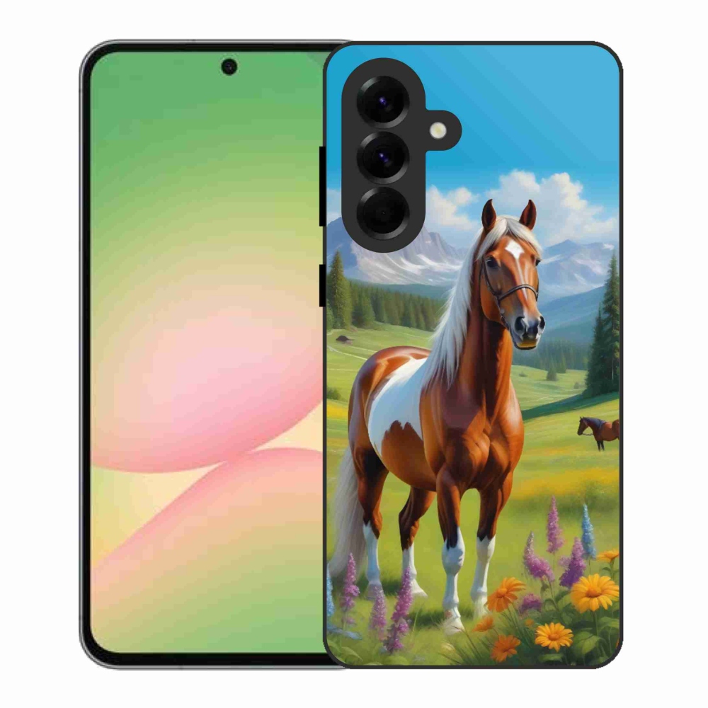 Gelový kryt mmCase na Samsung Galaxy A56 5G - kůň na louce