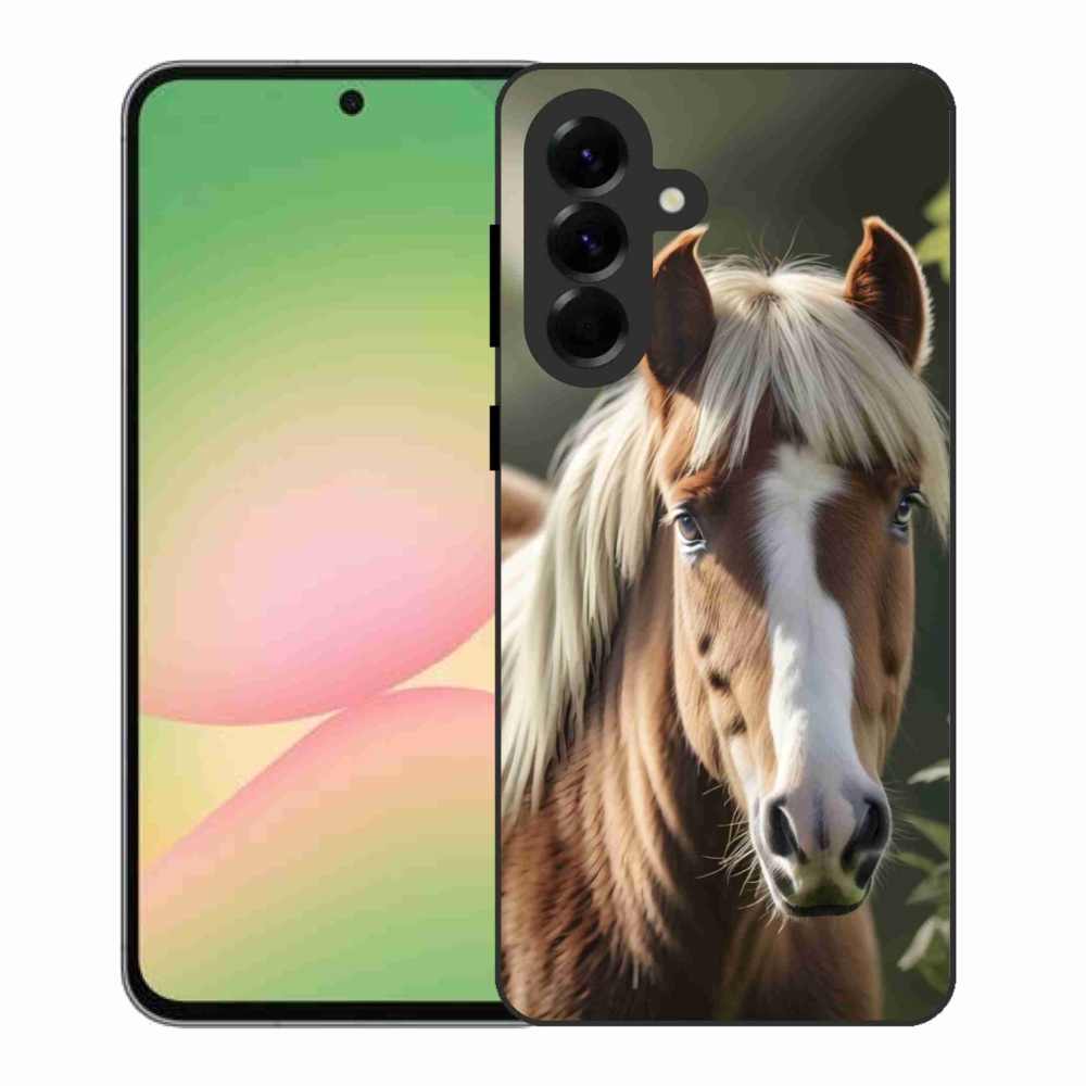Gelový kryt mmCase na Samsung Galaxy A56 5G - kůň se světlou hřívou