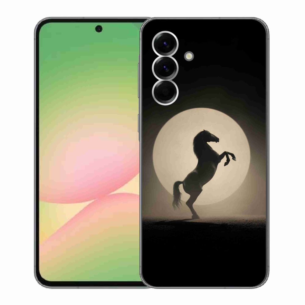 Gelový kryt mmCase na Samsung Galaxy A56 5G - kůň v siluetě