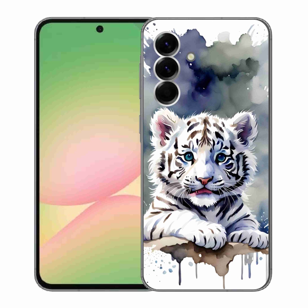 Gelový kryt mmCase na Samsung Galaxy A56 5G - mládě bílého tygra