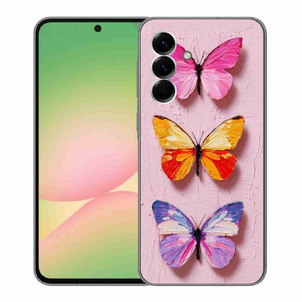 Gelový kryt mmCase na Samsung Galaxy A56 5G - motýlí trojice