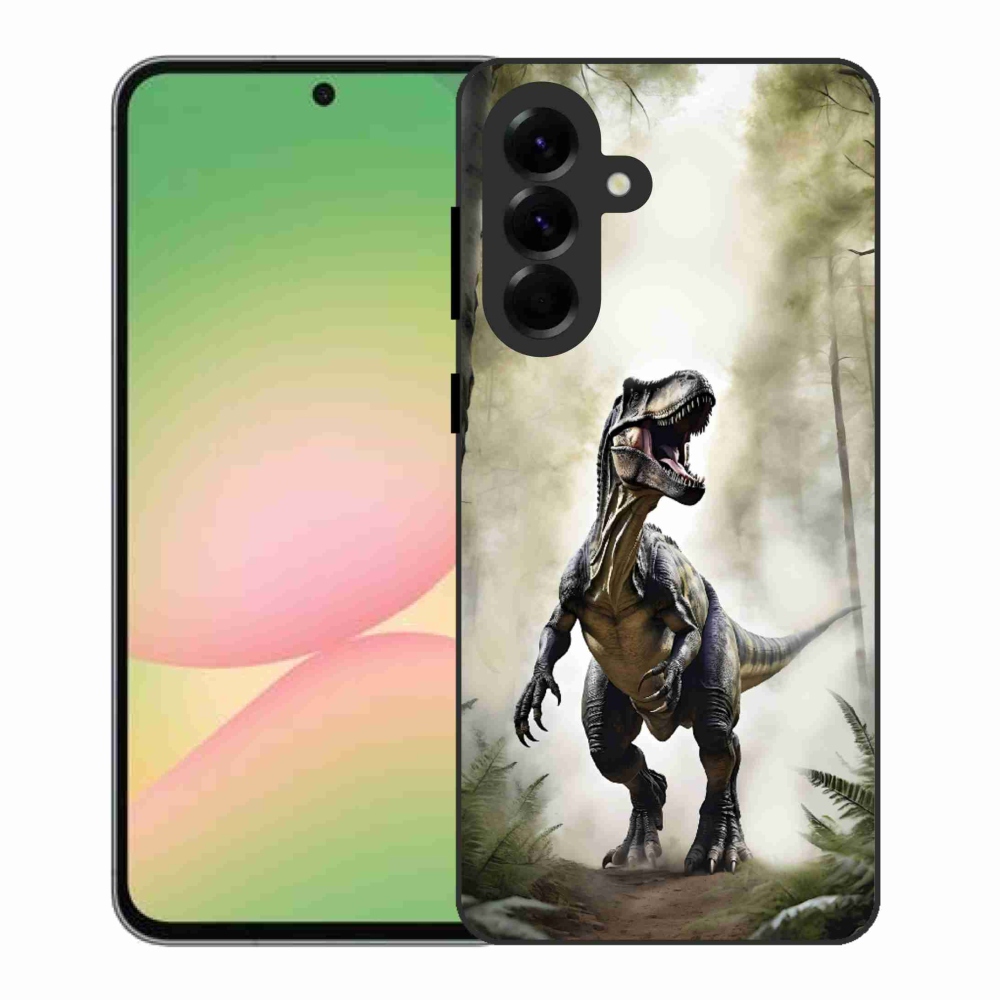 Gelový kryt mmCase na Samsung Galaxy A56 5G - naštvaný T-Rex