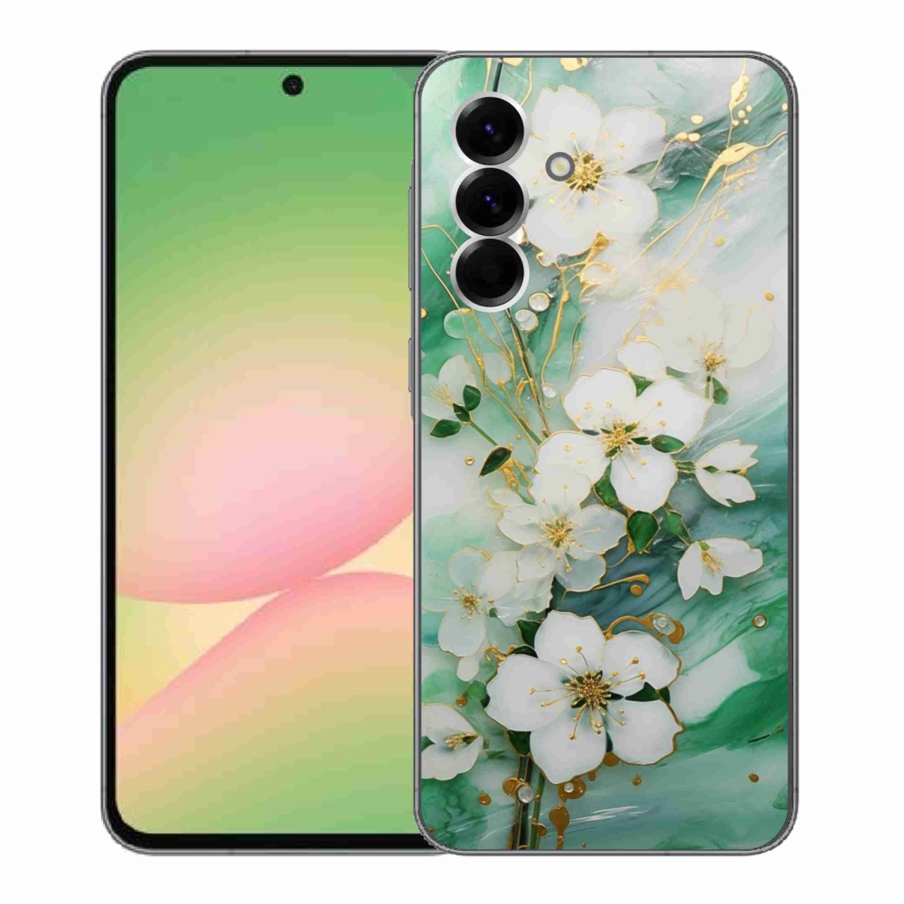 Gelový kryt mmCase na Samsung Galaxy A56 5G - něžné květy