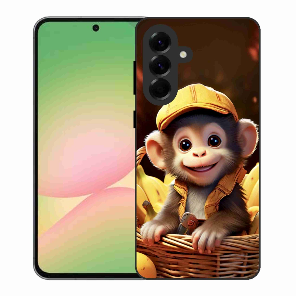 Gelový kryt mmCase na Samsung Galaxy A56 5G - opice v košíku