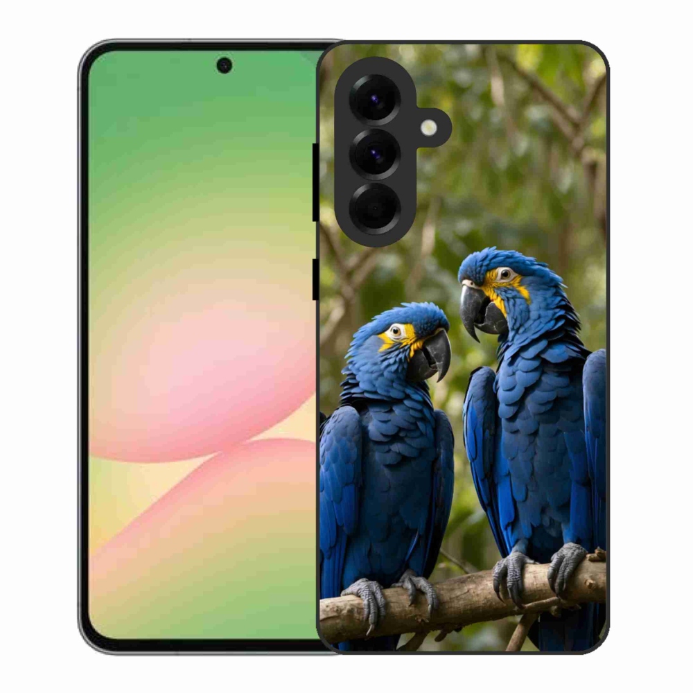 Gelový kryt mmCase na Samsung Galaxy A56 5G - papouščí duo