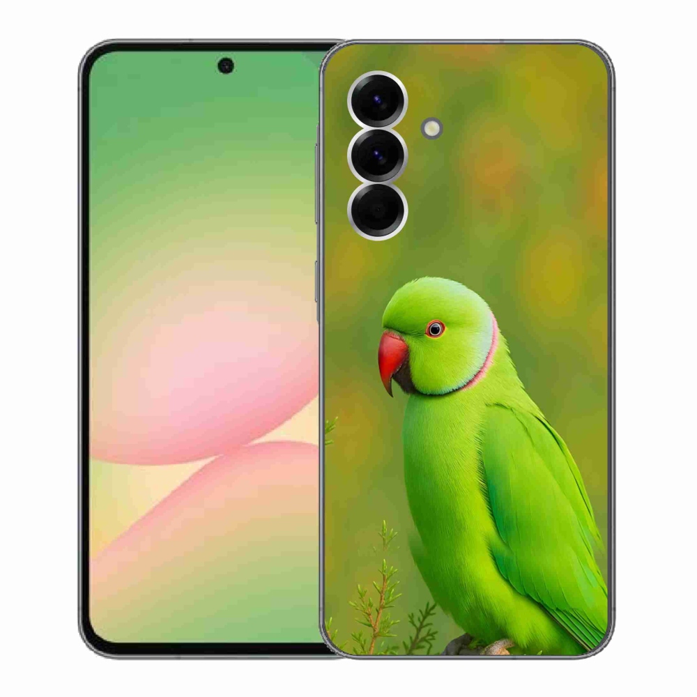 Gelový kryt mmCase na Samsung Galaxy A56 5G - papoušek alexandr 2