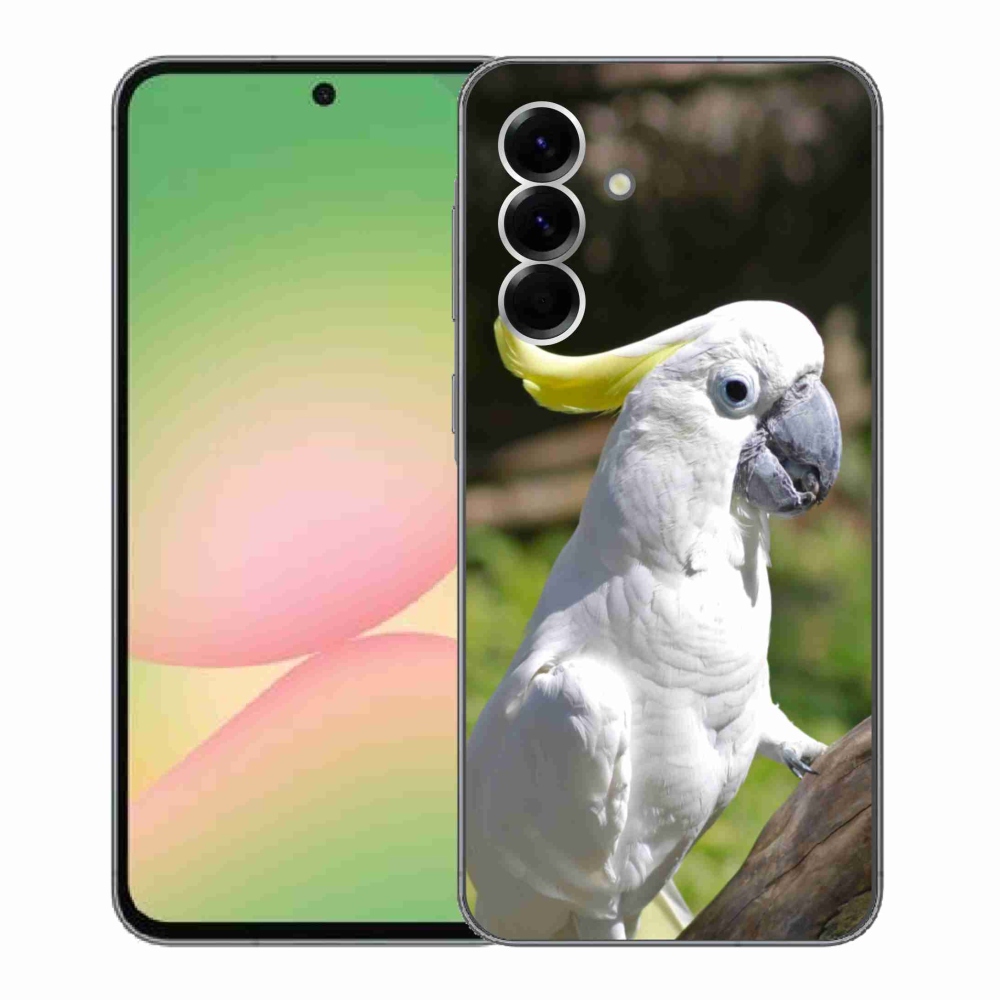 Gelový kryt mmCase na Samsung Galaxy A56 5G - papoušek kakadu 2