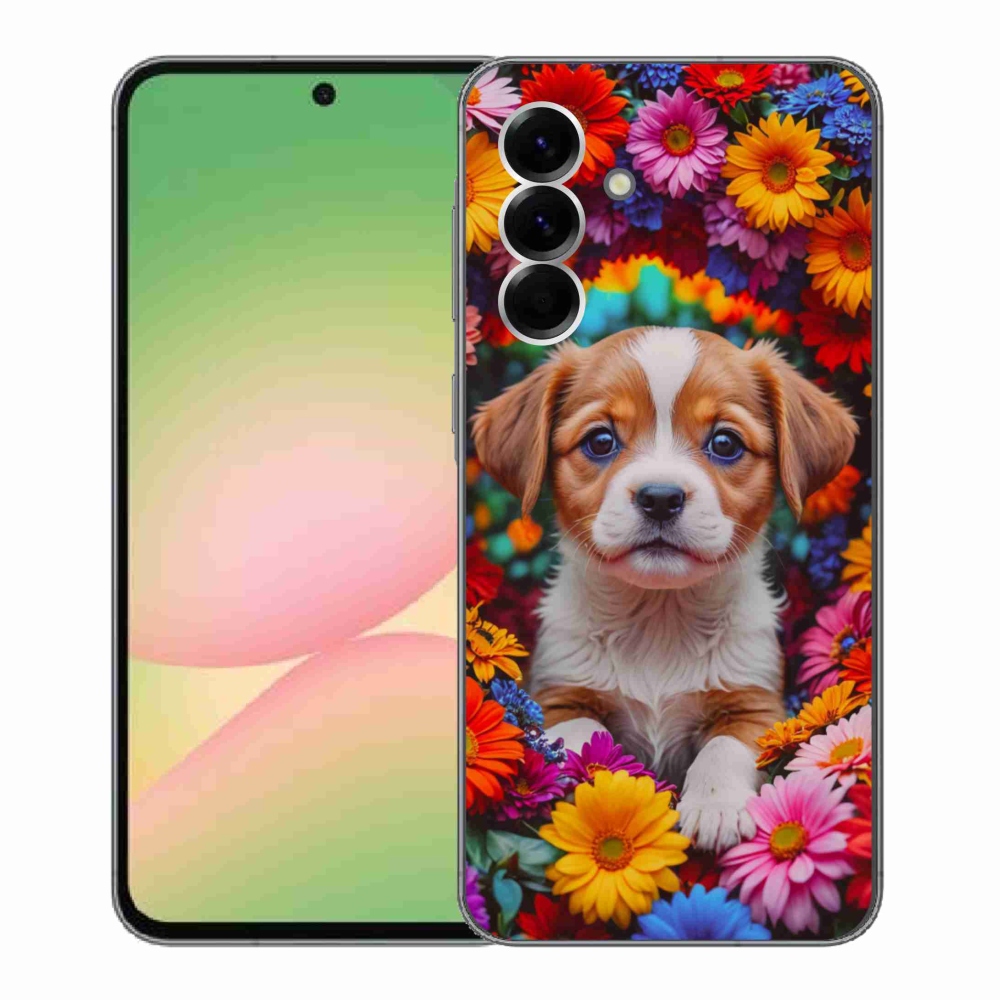 Gelový kryt mmCase na Samsung Galaxy A56 5G - roztomilé štěně