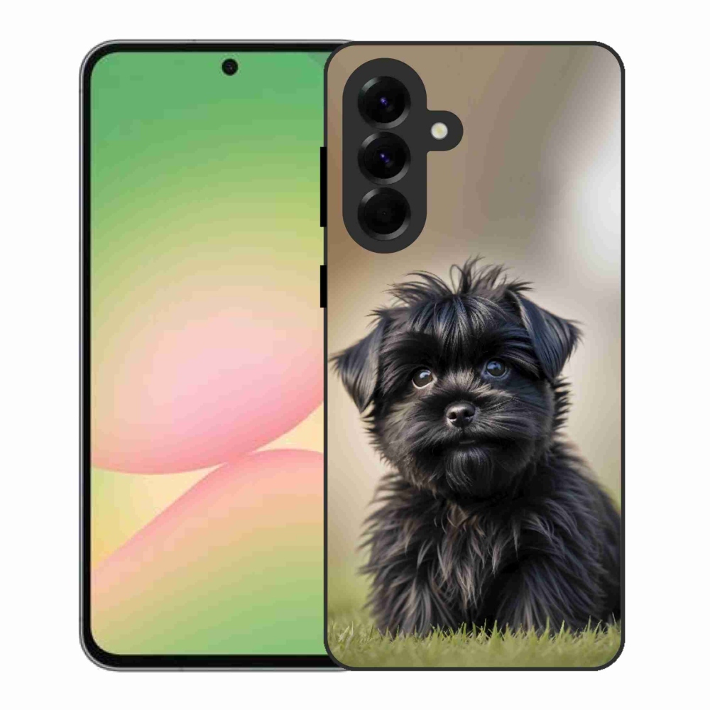 Gelový kryt mmCase na Samsung Galaxy A56 5G - roztomilý černý pejsek