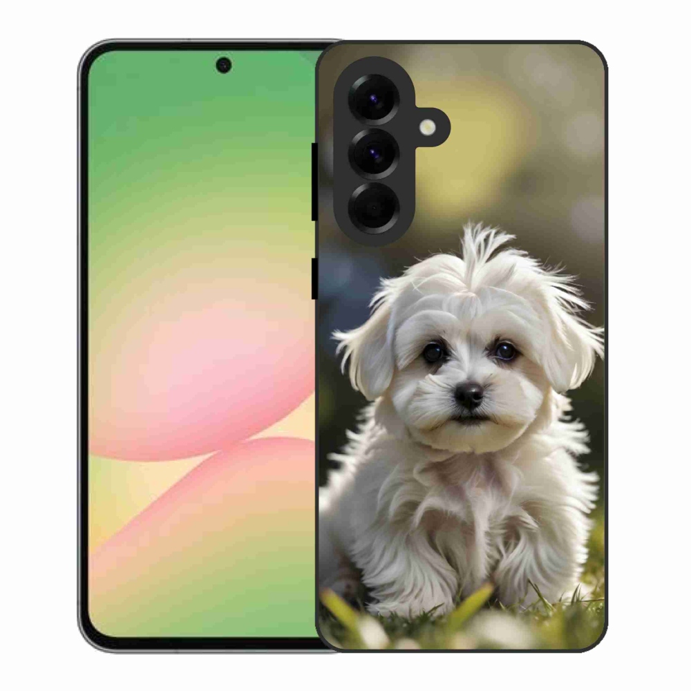 Gelový kryt mmCase na Samsung Galaxy A56 5G - roztomilý maltézský psík