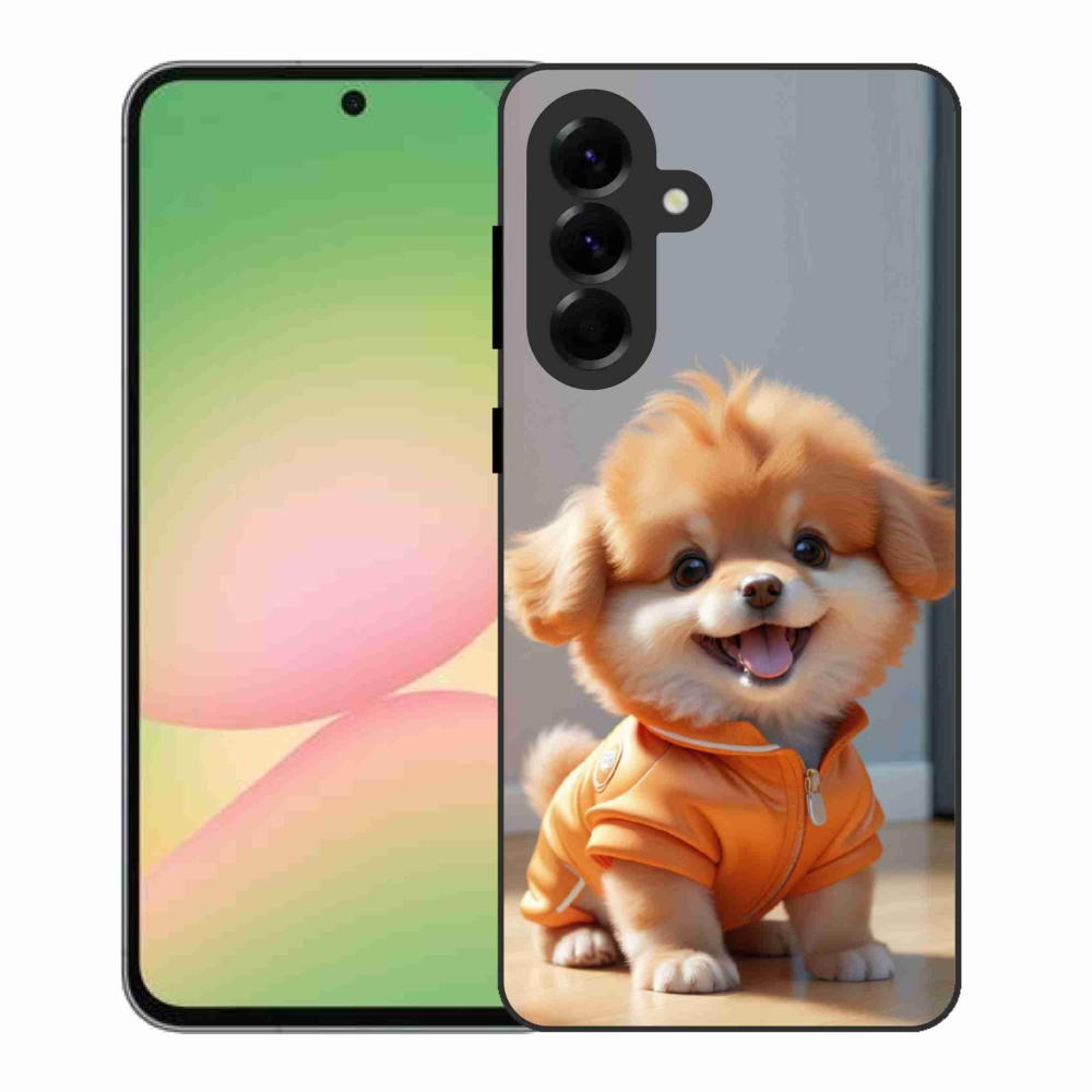 Gelový kryt mmCase na Samsung Galaxy A56 5G - roztomilý pomeranian v mikině