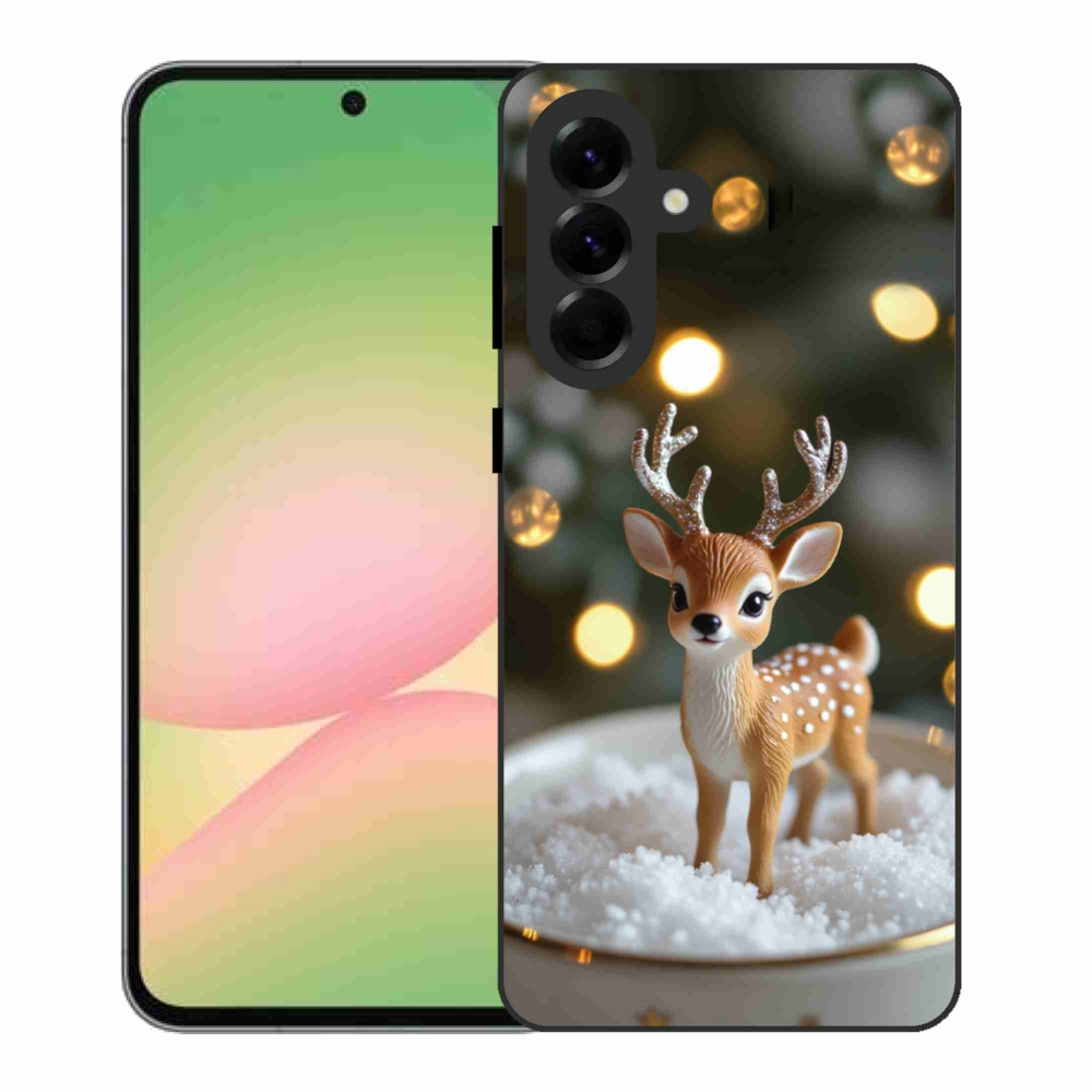 Gelový kryt mmCase na Samsung Galaxy A56 5G - roztomilý vánoční jelen