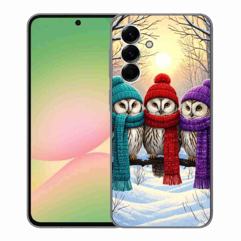 Gelový kryt mmCase na Samsung Galaxy A56 5G - soví přátelé