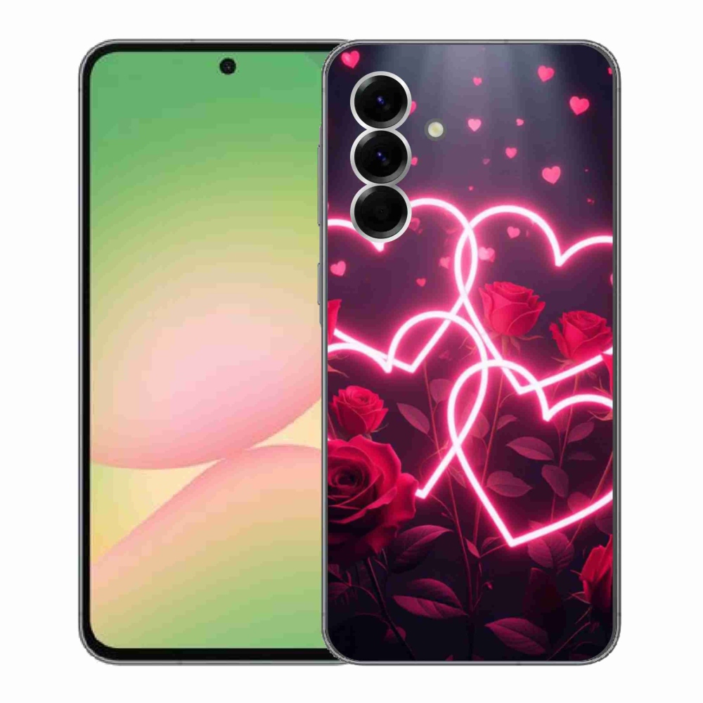 Gelový kryt mmCase na Samsung Galaxy A56 5G - srdce lásky