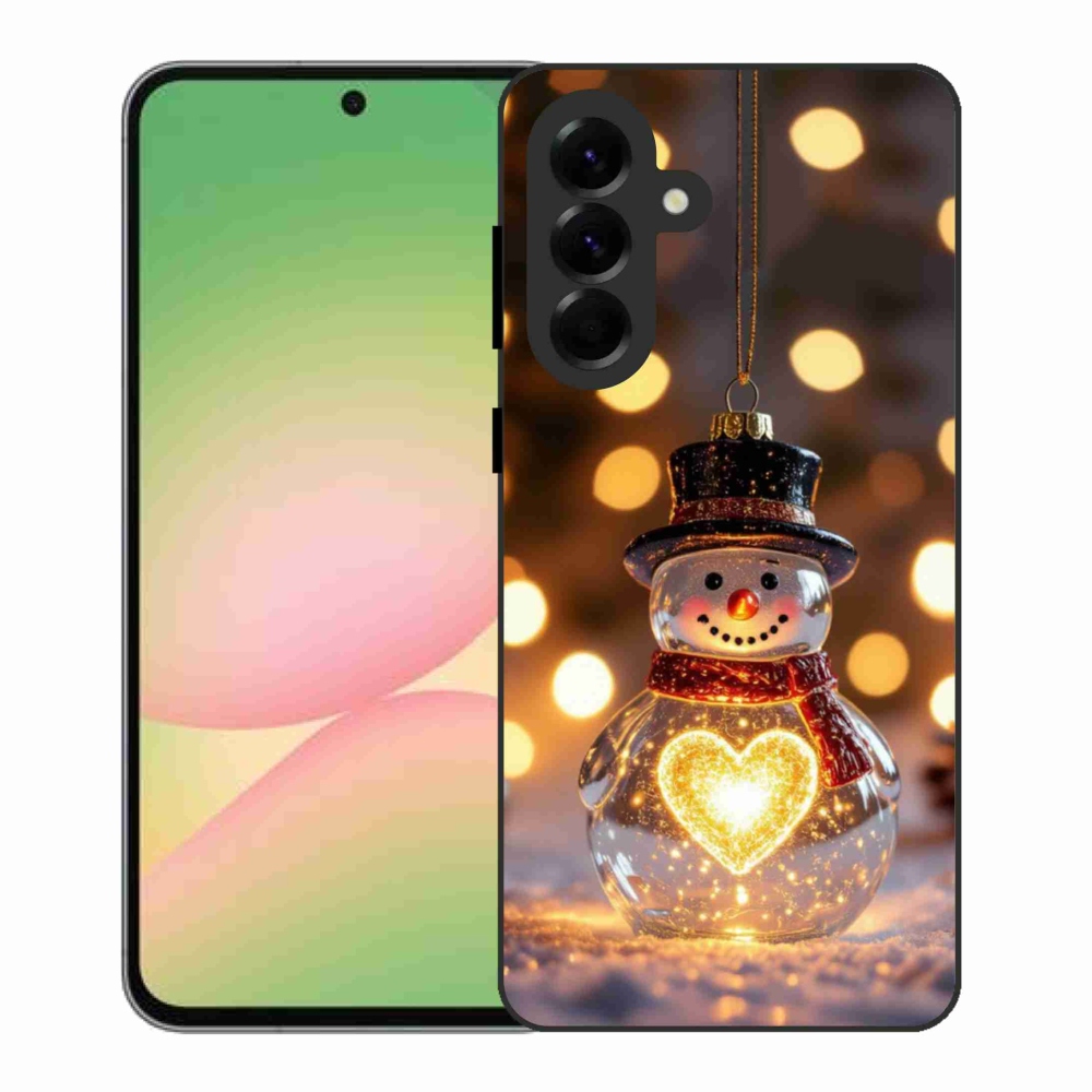 Gelový kryt mmCase na Samsung Galaxy A56 5G - svítící vánoční sněhulák