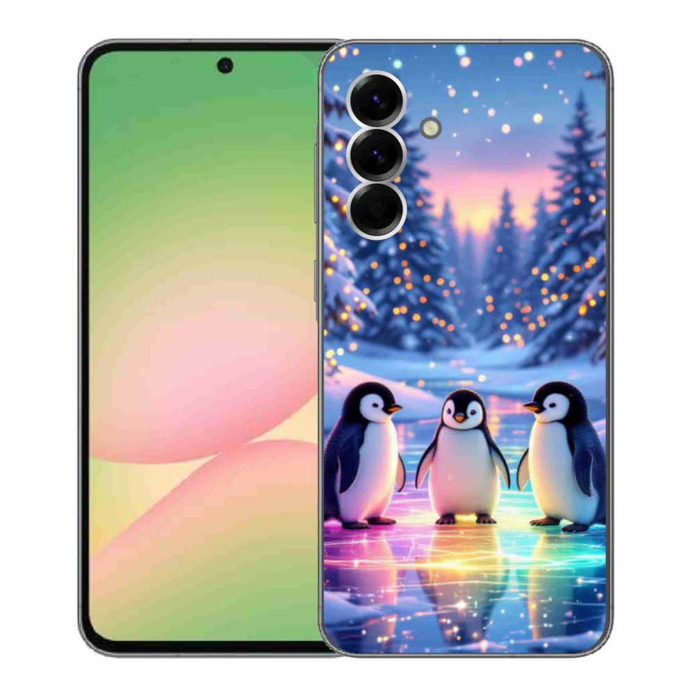 Gelový kryt mmCase na Samsung Galaxy A56 5G - tučnáci