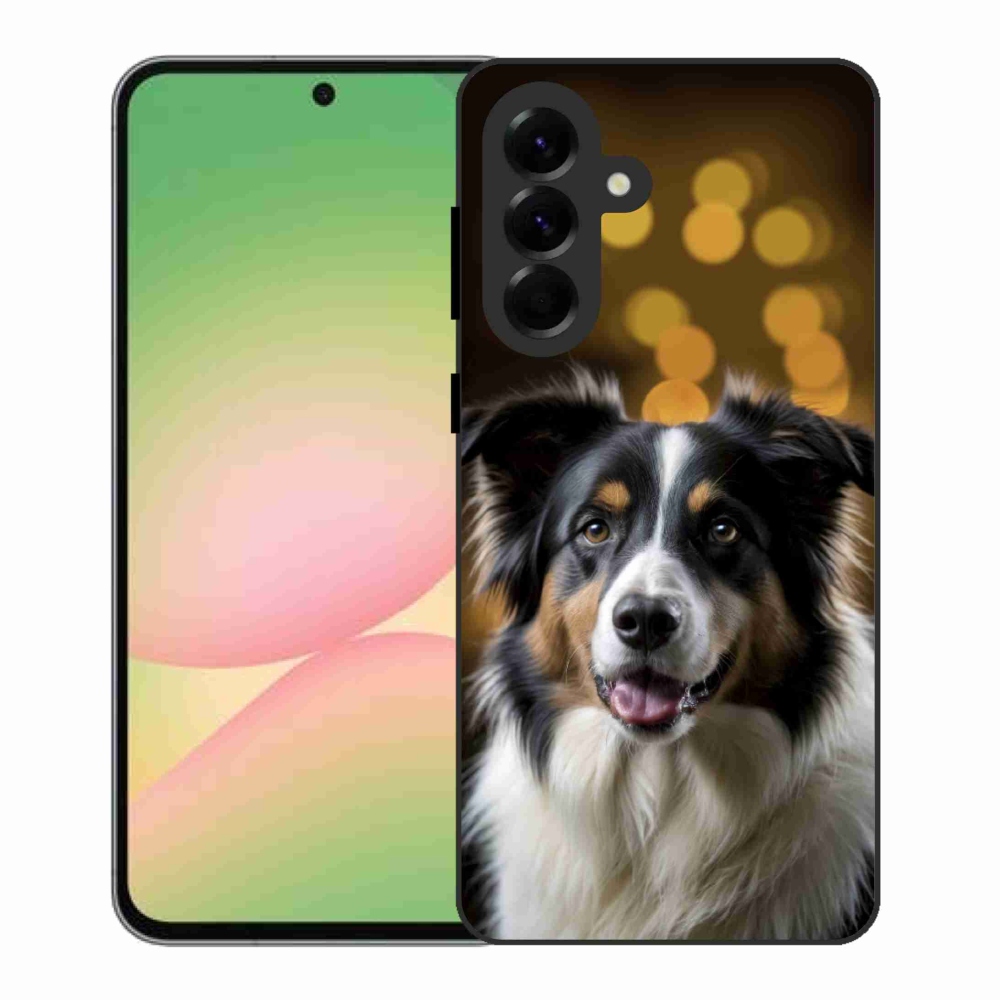 Gelový kryt mmCase na Samsung Galaxy A56 5G - usměvavý australský ovčák