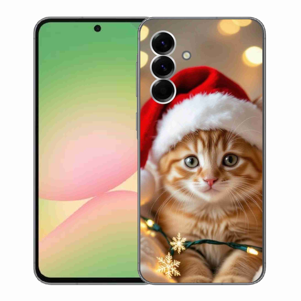 Gelový kryt mmCase na Samsung Galaxy A56 5G - vánoční kotě