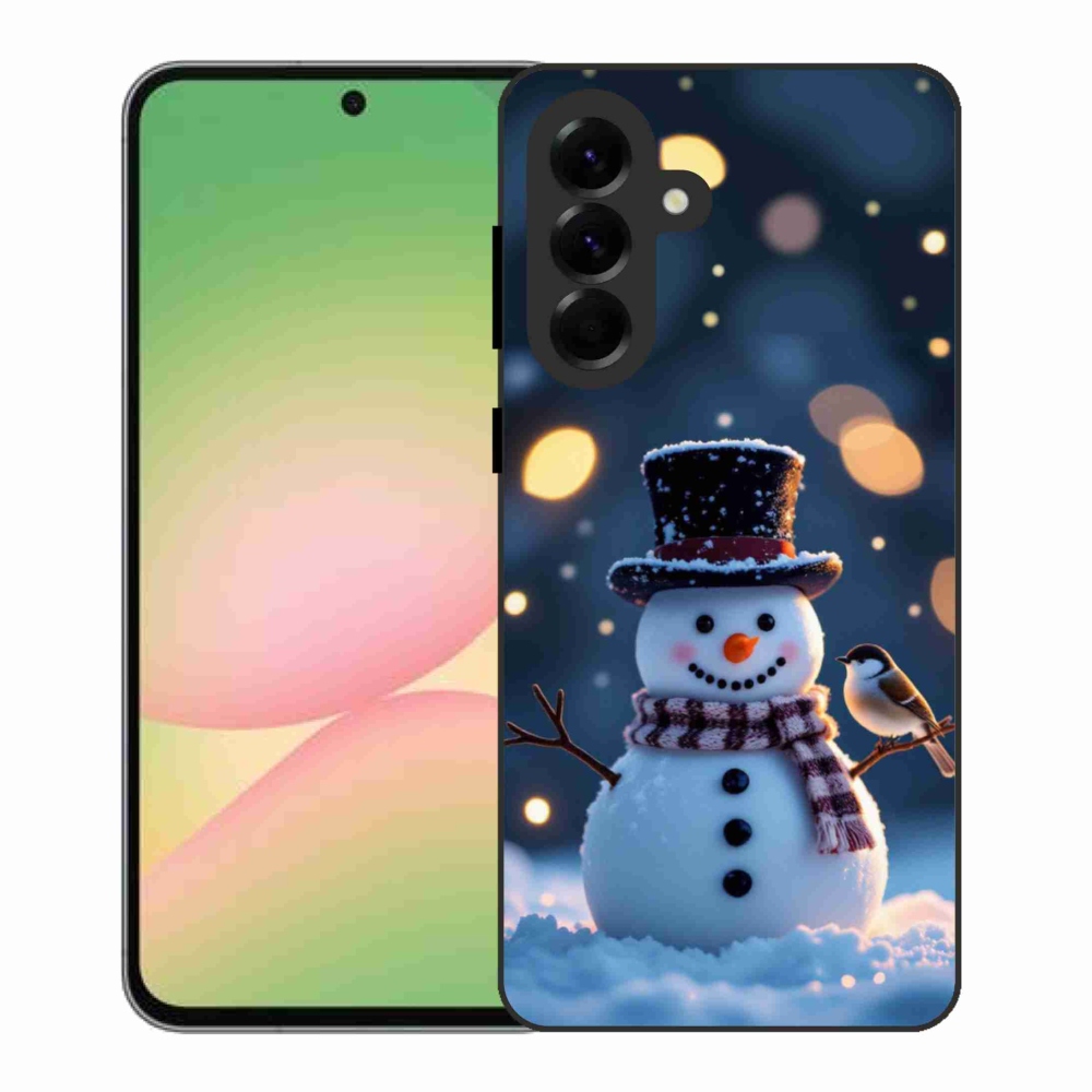 Gelový kryt mmCase na Samsung Galaxy A56 5G - vánoční sněhulák