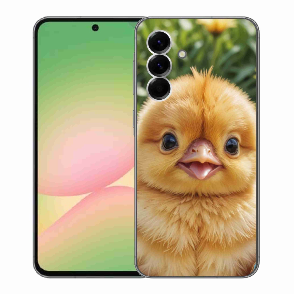 Gelový kryt mmCase na Samsung Galaxy A56 5G - veselé kuřátko