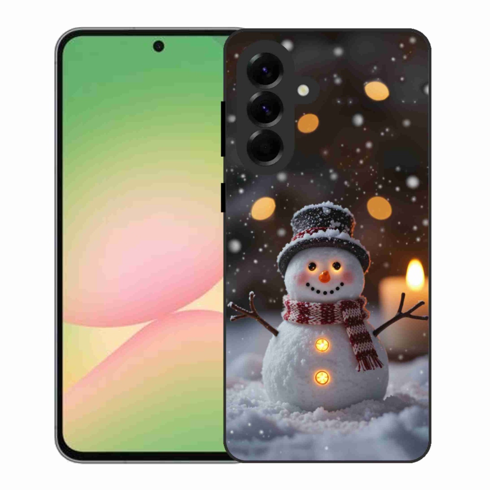Gelový kryt mmCase na Samsung Galaxy A56 5G - veselý sněhulák