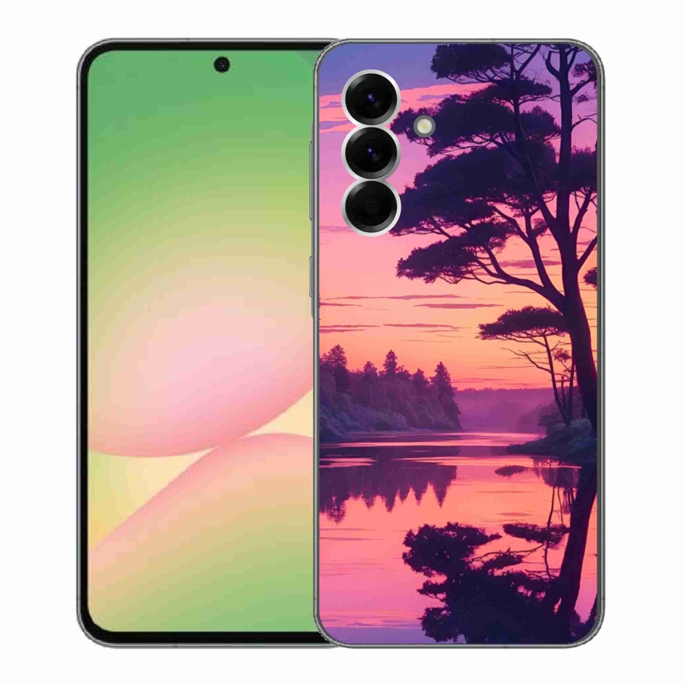 Gelový kryt mmCase na Samsung Galaxy A56 5G - západ slunce nad jezerem