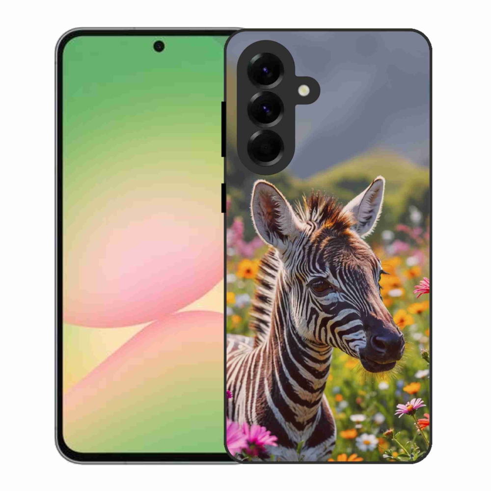 Gelový kryt mmCase na Samsung Galaxy A56 5G - zebra na louce